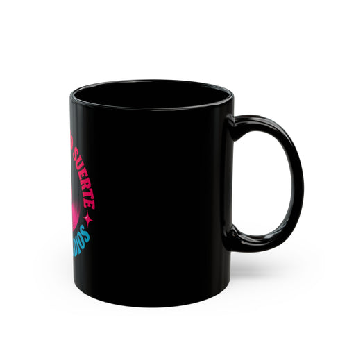 Black Mug "No Necesito Suerte Tengo a Dios"