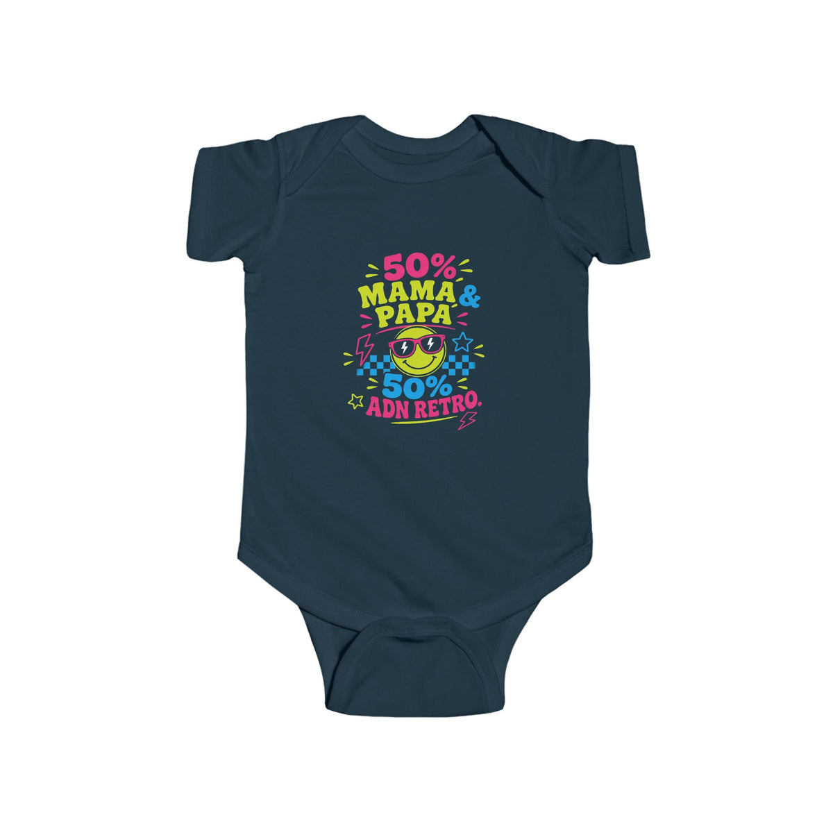 50% Mamá & Papá 50% ADN Retro Infant Bodysuit