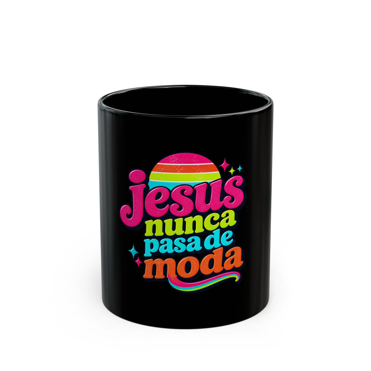 Black Mug "Jesus Nunca Pasa de Moda"